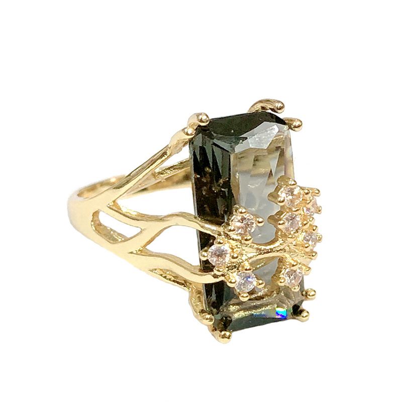 Klaar Voorraad Rechthoek Helder Zirkoon Jubileum Verlovingssieraden Voor Vrouwen Mode Ringen_voghion.com
