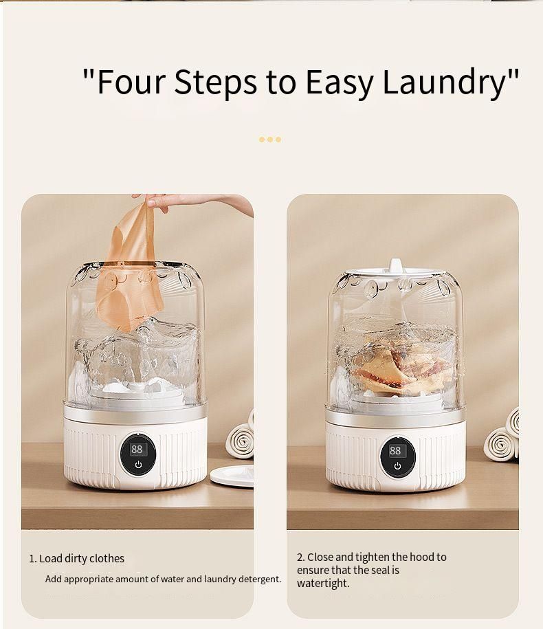 Nuovo mini-lavaggio portatile completamente automatico e senza fili, ricaricabile per biancheria intima e calzini, speciale per celebrità di Internet_voghion.com