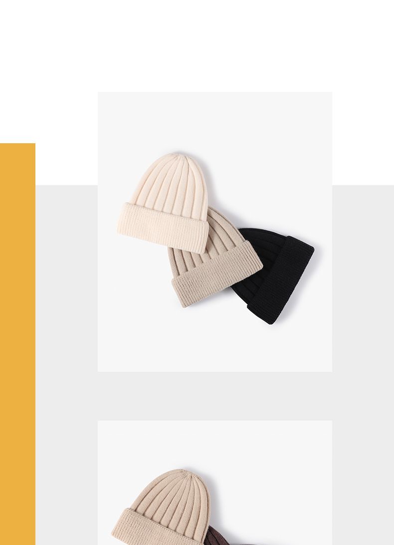 Knitted Hat For Women Versatile In Europe And America Warm And Cold Hat For Autumn And Winter Fashionable Outdoor Thick Men's Woolen Hat_voghion.com