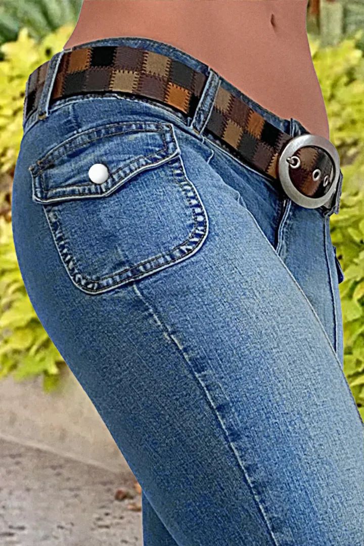 Jean évasé taille haute pour femme – Denim vintage avec patte d'éléphant rétro (S-2XL, confort extensible)_voghion.com