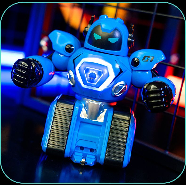 Boxningsrobot för 2 spelare - Interaktiv smart RC-stridsleksak för barn med fjärrkontroll_voghion.com