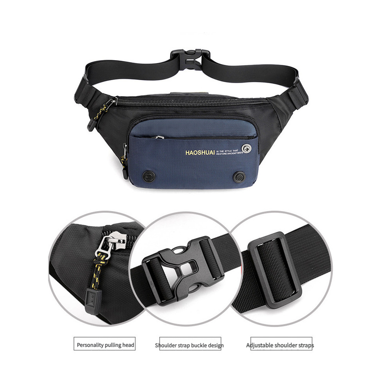 Neue multifunktionale Outdoor-Taille Casual Herren Brust Mode Trend Crossbody Reise kleine Tasche_voghion.com