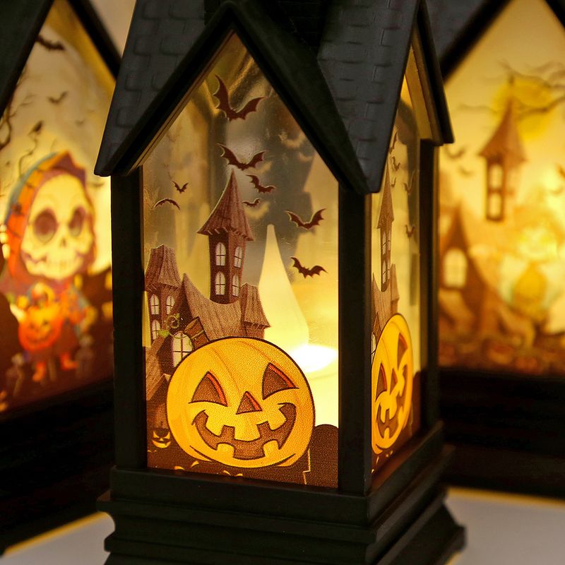 LED Halloween Castle Ghost Candle Light - Spooky Party Decor With Witch, Scarecrow, Pumpkin & Skeleton Designs - Battery_voghion.com
