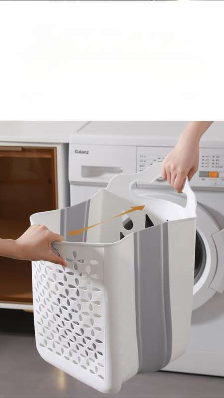 【Hälsosamt material】 Förvaringsvägg Vikbar hängande underkläder Tvättstuga Hem Badrum Korg Badning Kasta smutsiga kläder_voghion.com