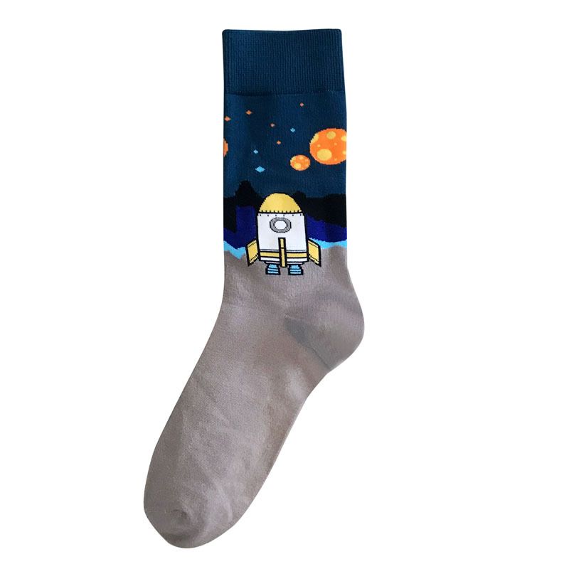 2025d Autumn Winter New Plus Size Happy Mid-High Tube Trendy Skateboard Men's Socks_voghion.com