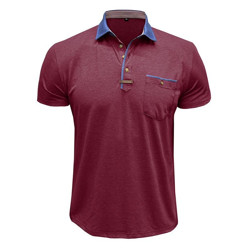 Grenzüberschreitende Sommer europäischen und amerikanischen Herren Kurzarm Revers T-Shirt, Außenhandel Herren Polo Shirt Casual Top Großhandel_voghion.com