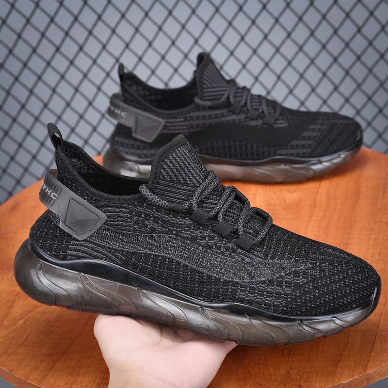 Unbeatable Quality 2025 Spring New Men's Fly Woven Breathable Coconut Flat Bottom Lightweight Sports Shoes For Men_voghion.com