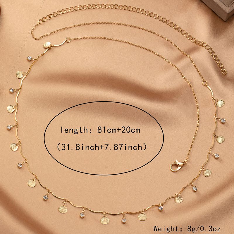 Einteilige Taillenkette mit eingelegten Glas-Strasssteinen in Gold_voghion.com