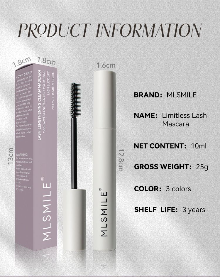 MLSMILE Mascara Eyelash Primer Does Not Smudge Naturally Lengthen And Curl Eyelash Setting Liquid_voghion.com