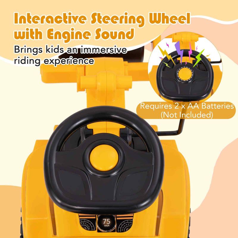 Toddlers Push Car Kids Ride On Construction Vehicle Foot-To-Floor Ride On Toy_voghion.com