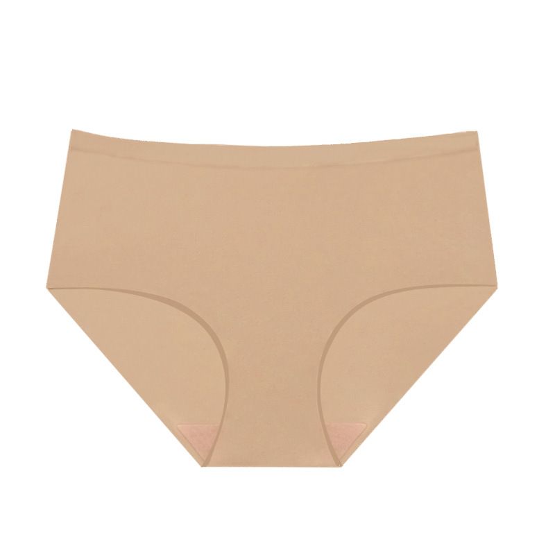 2025d Sports Hip Lift Women's Underwear Comfortable Folded Waistband Tummy Control Ice Silk Plus Size Seamless Triangle Briefs_voghion.com