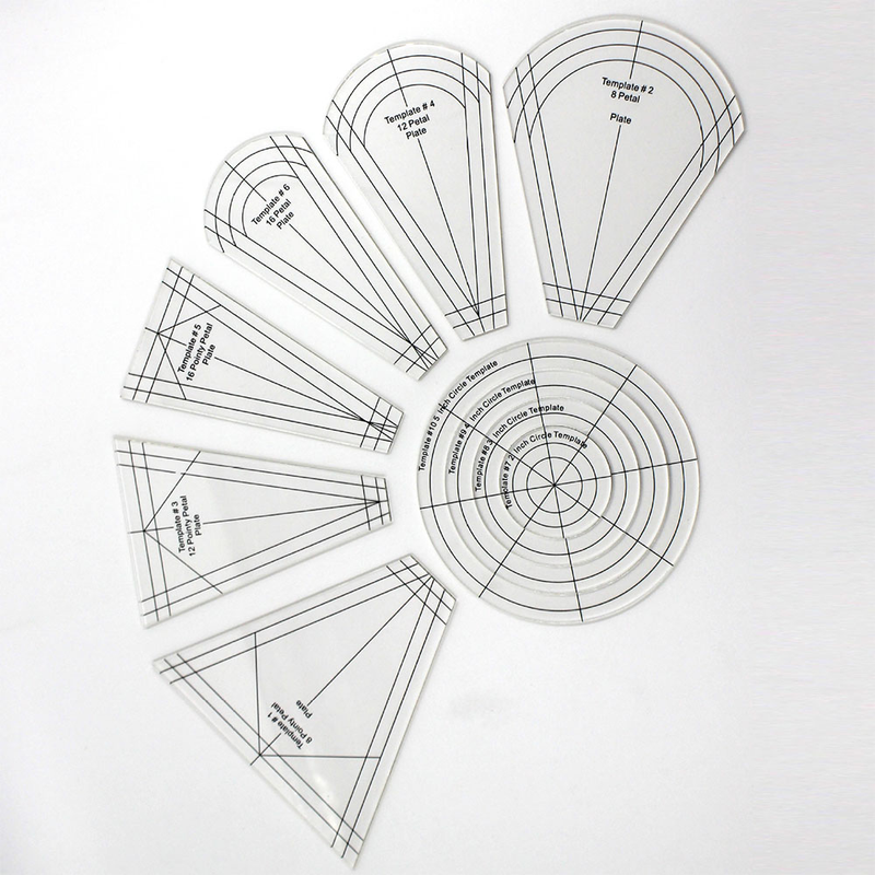 Acrylic sewing template ruler patchwork template tool set of 10 pieces_voghion.com