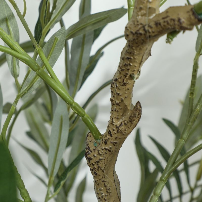Künstlicher Olivenbaum 150 Cm, con 720 Blättern e 40 Oliven, Im Stabilen Blumentopf_voghion.com