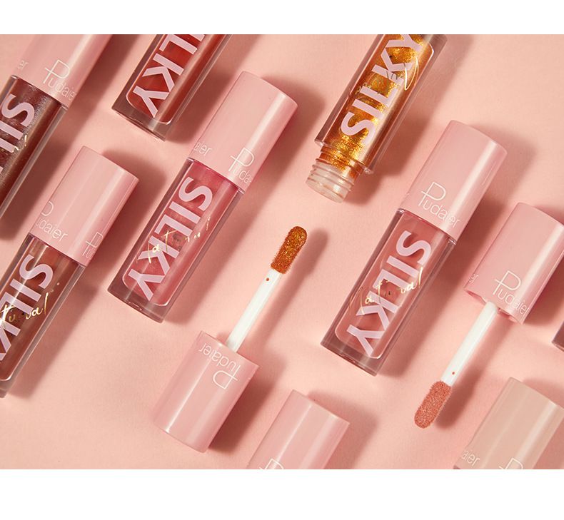 Pudaier Mirror Shine Lip Gloss Non-Stick Cup Moisturizing Water Light 16 Colors Transparent Lipstick Lipstick Color Lipstick_voghion.com