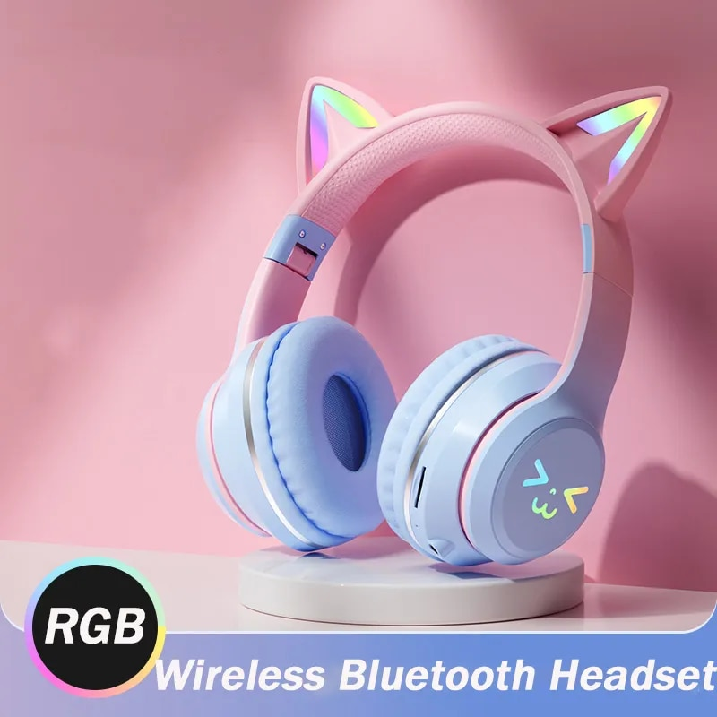 Fones de ouvido Bluetooth Gradiente Cor Sem Fio Headps Com Microfone Dobrável HIFI Gaming Suporta Cartão TF Cancelamento de Ruído_voghion.com