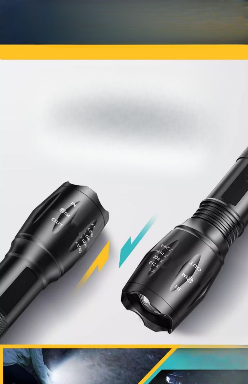LED-Fahrrad-Nachtfahrt-Front-Taschenlampe, superhell, starkes Licht, wiederaufladbar, für den Außenbereich, Dual-Purpose-Fahrradausrüstung_voghion.com