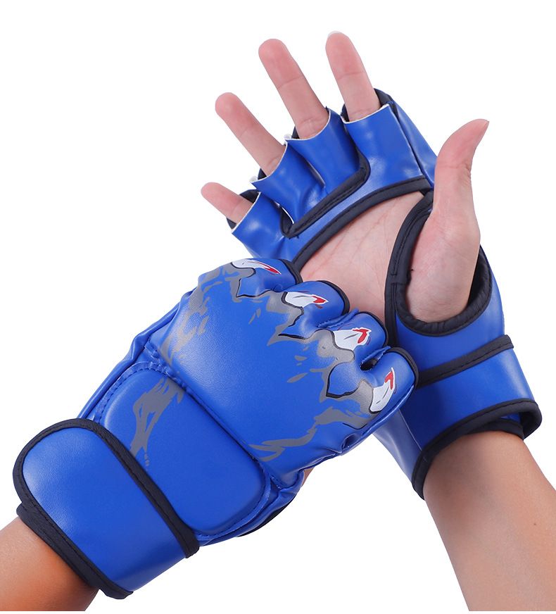 Profesionalne boksarske rokavice s pol prsti - za odrasle in otroke, primerne za sanda, borilne veščine, UFC, Muay Thai, trening MMA_voghion.com