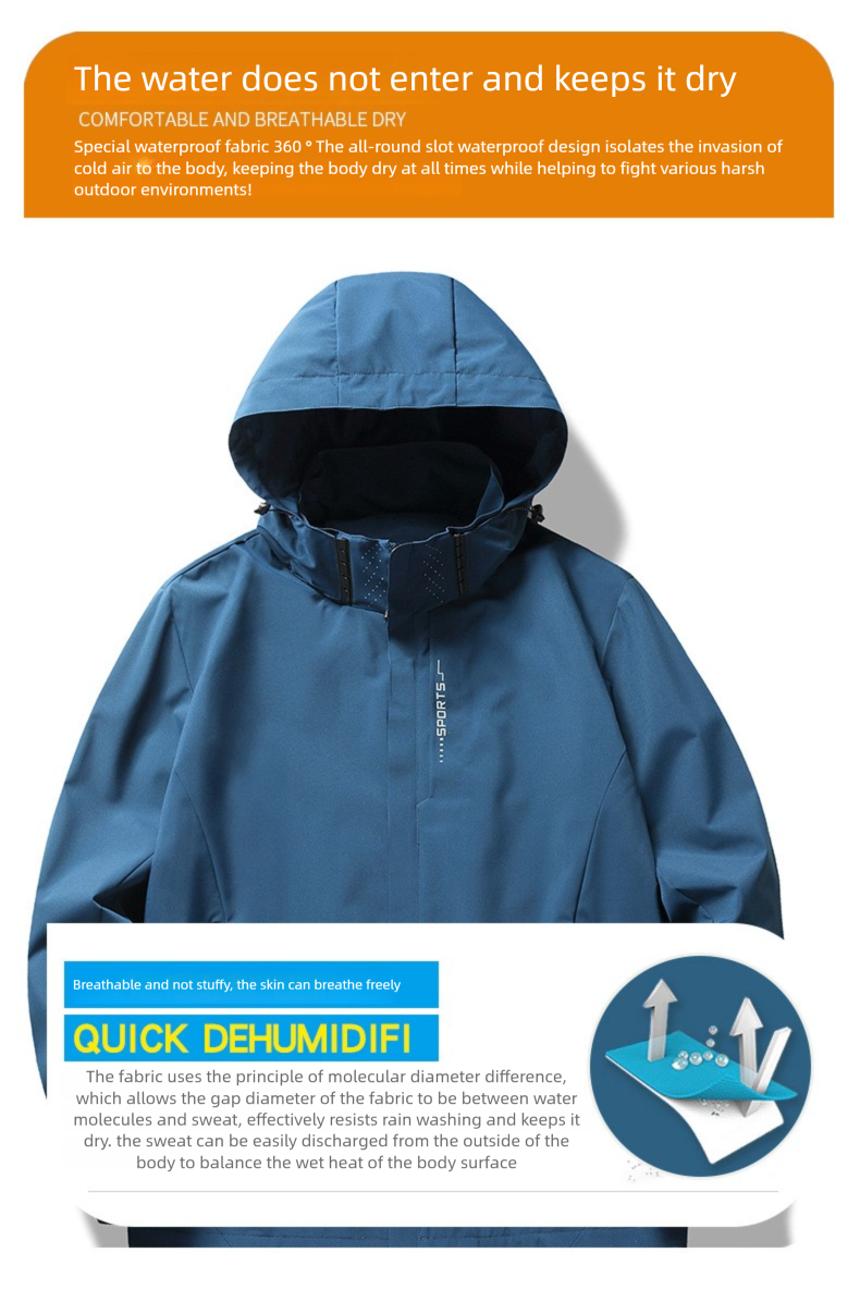 Outdoor Softshell Men Thin Coat Women Top Single Layer Hooded Windproof Waterproof Hiking Jacket Customizable_voghion.com