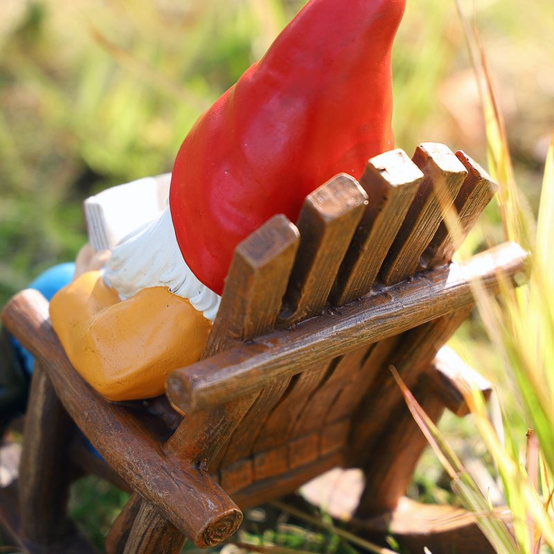 New Recliner Reading Floor Figurine Home Decor Gnome Dwarf Garden Statue Decoration Resin Craft_voghion.com