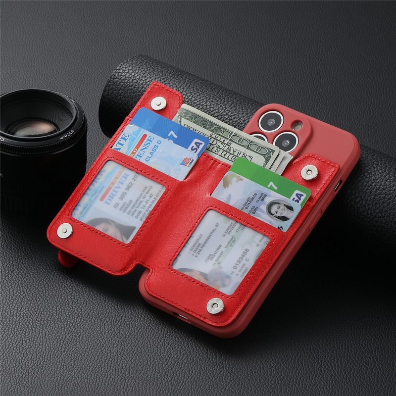 TechGlobe Compatible IPhone 16 Pro Silicone Veet Phone With Slot, Card Holder, Zipper Wallet, Coin Purse, Protective Case_voghion.com