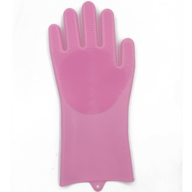 Silicone Household Waterproof Kitchen Cleaning Tool Durable Anti-scald Dishwashing Gloves_voghion.com