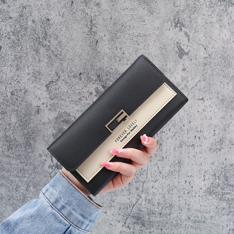 Long Wallet Ladies New Tri-Fold Clutch Multi-Functional Pu Bag Wallet_voghion.com