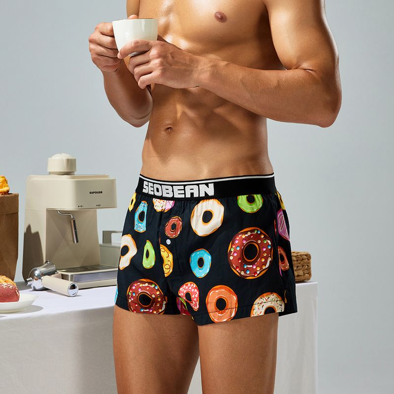 Herrenunterwäsche Arrow Pants Reine Baumwolle Jugend Bedruckte Herren-Boxerhosen Modische Boxershorts_voghion.com