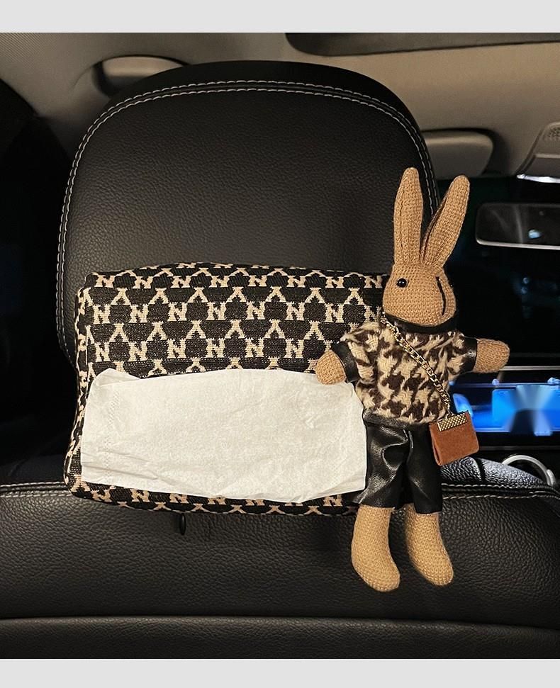 Creative Holder Armrest Box Tissue Bag Hanging Car Interior Decoration Supplies For Women_voghion.com