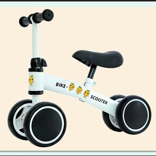 Çocuk Dört Tekerlekli Denge Bisikleti Pedalsız Bebek Scooter Çocuk Scooter 1-2-3 Yaş Bisikleti İki Çift Tekerlek_voghion.com