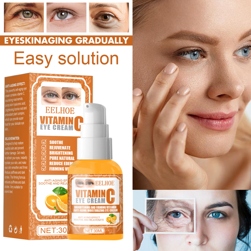 la crème VC eye revitalise et hydrate la peau du contour des yeux, hydrate les rides et hydrate les zones sombres,_voghion.com