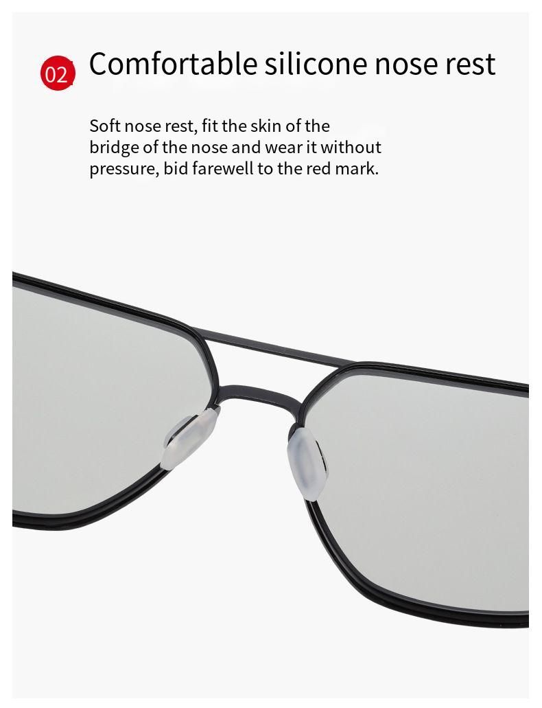 Titanium Steel Polarized Sunglasses Douyin Same Screw-free Design Men's Polygonal Sunglasses Driving Fishing Glasses Tide_voghion.com