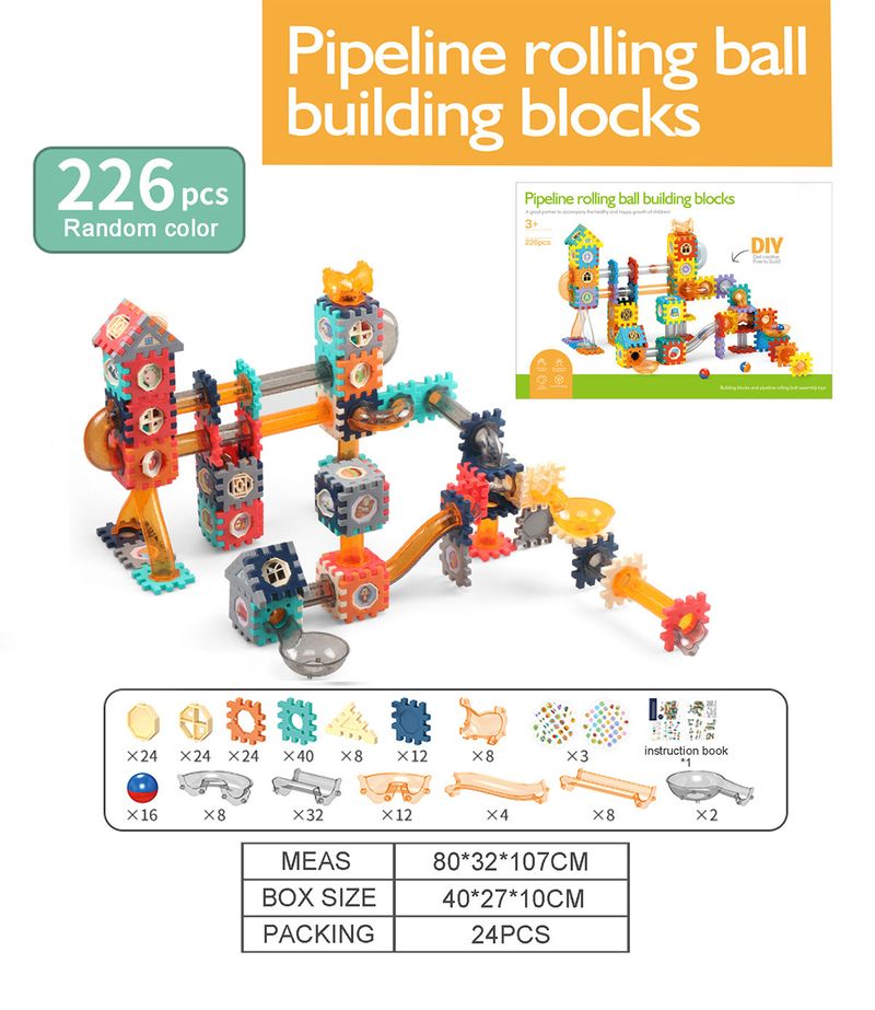 Slide Ball Building Block Children Assemble And Build Slide Marble Educational Toy Gifts_voghion.com