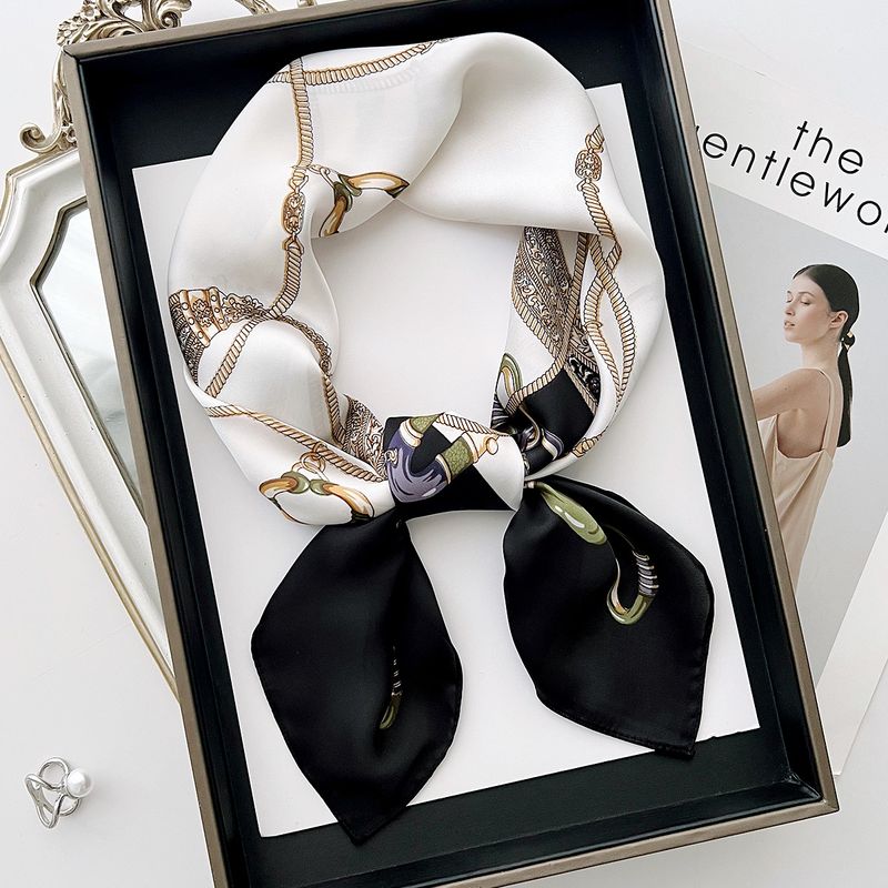 2024. gada jaunā pavasara un vasaras apkakles elementa kvadrātveida sieviešu korejiešu versijas daudzpusīga krekla dekorācija, maza zīda šalle_voghion.com