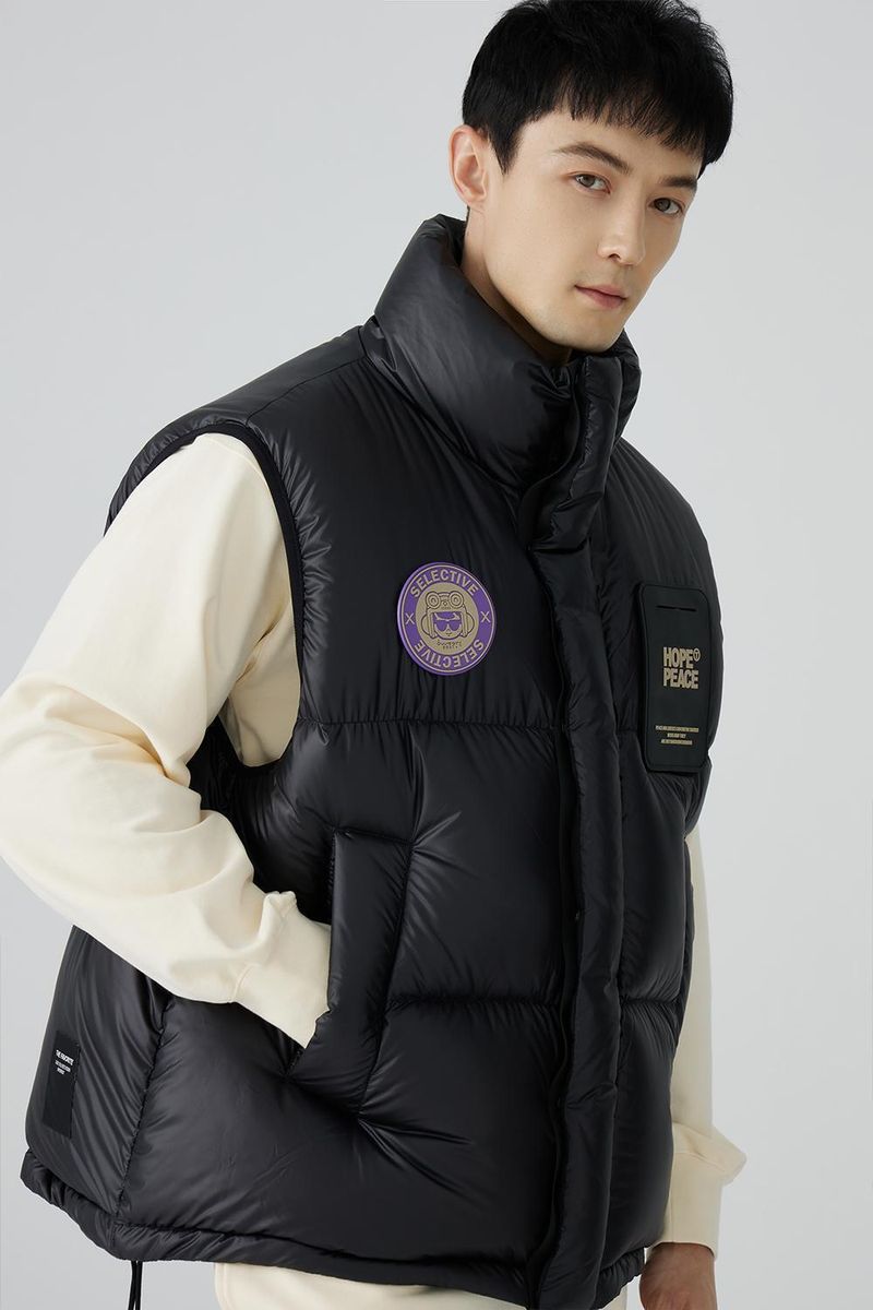 2023 Winter New Trendy Brand High-Weight Down Jacket Unisex Vest Outerwear Thickened High-End Couple Outfit_voghion.com