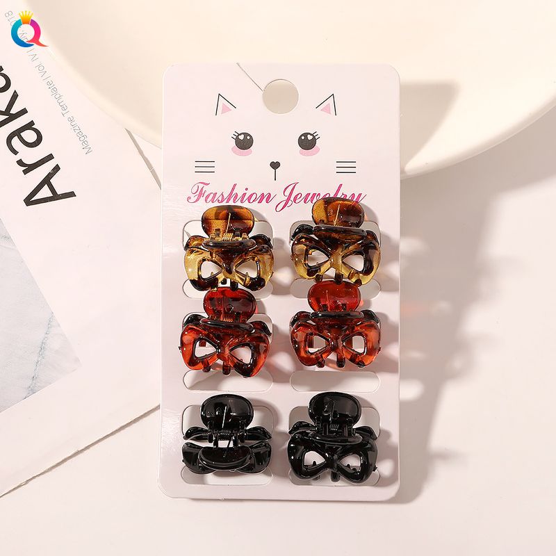 Fermaglio per capelli piccolo alla moda color caramella Morandi, confezione da sei, mini accessori per capelli_voghion.com