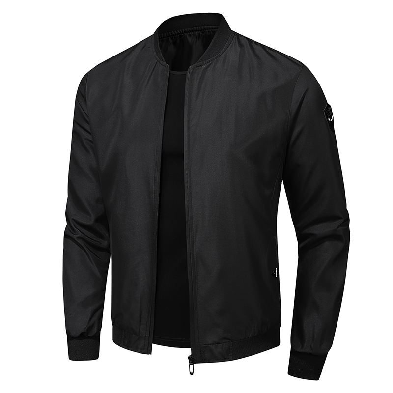 New spring and autumn casual solid color jacket men's_voghion.com