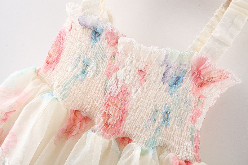 Vestito per bambina in stile coreano, vestito da principessa, vestito da compleanno con farfalla e fiori_voghion.com