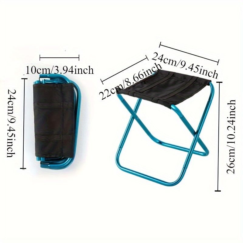 Scaun pliabil portabil din aliaj de aluminiu pentru exterior, scaun mini pentru picnic și camping, scaun de mobilier ultra-ușor pentru depozitare și pescuit_voghion.com