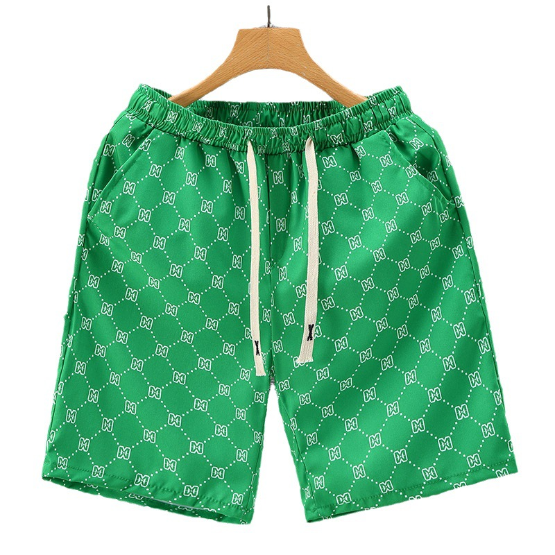 Herren-Shorts, Sommerhose, bedruckte Herren-Eisseide, atmungsaktiv, lässig, Strandmode, Laufsport-Basketballhose_voghion.com