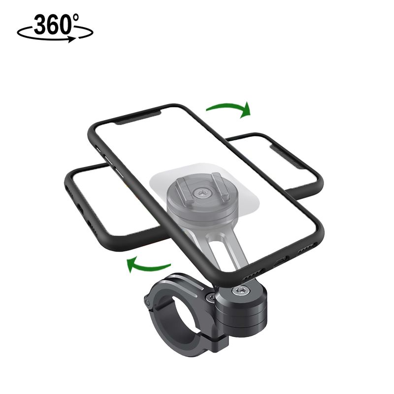 Motorrad Fahrrad Telefon Halter Lenker Schnell Montieren Smartphone Mobile Moto MTB Bike Stand Unterstützung 360 Rotation Halterung_voghion.com