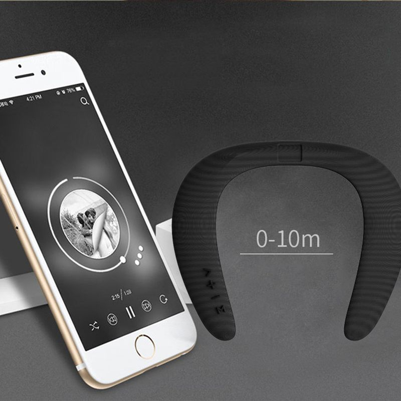 Altoparlante USB compatibile con Bluetooth con fascia da collo a forma di U. Altoparlante wireless indossabile portatile_voghion.com