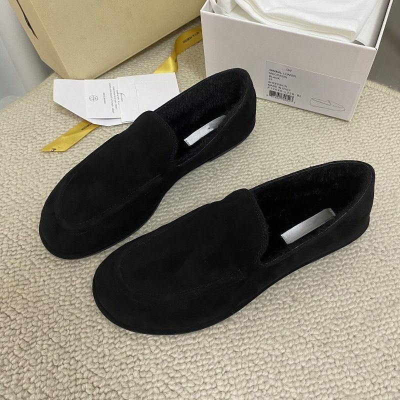 24 Counters With The Same Suede Wool Minimalist Flat Bottomed Loafers, Plush Shoes, Casual Ve, Comfortable And_voghion.com