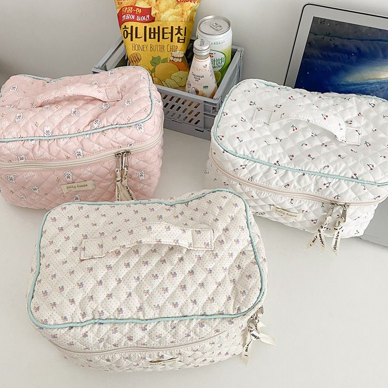 RYYD Quilted Toiletry Case - Box Shape|Cute Cotton|EU Made_voghion.com