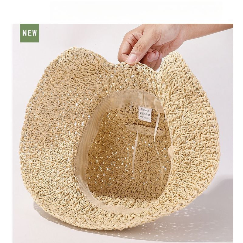Cappello da sole fatto a mano con tesa larga, fatto a mano, con cinturino in pizzo, da fata, estivo, da gita, protezione solare, 56-58 cm_voghion.com