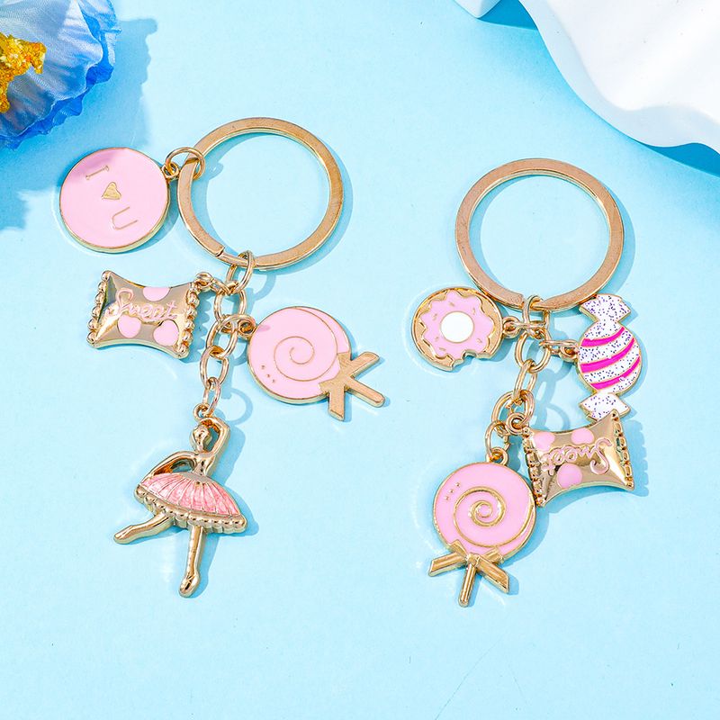 Heißer Verkauf Charming Rosa Ballerina Keychain Nette Metall Auto & Tasche Anhänger Geschenk_voghion.com