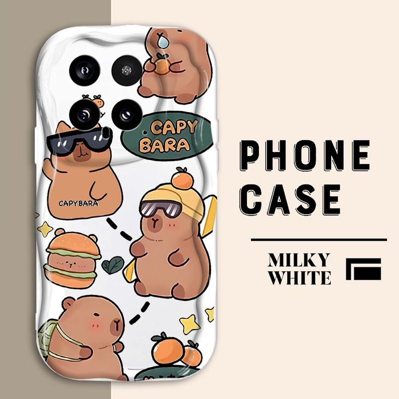 Engraçado Capybara Capa de telefone fofa para Xiaomi Mi 11 12 Lite 12T 12T Pro X3 NFC X3 X3 Pro X5 5G Capa de silicone_voghion.com