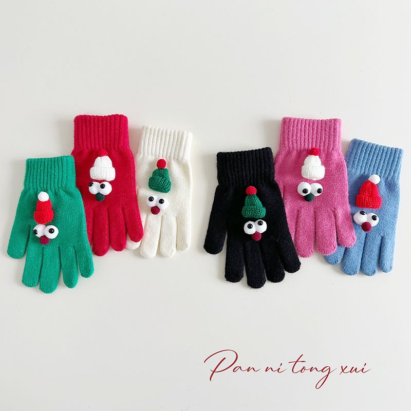 Nowe 2024 Boże Narodzenie Czerwone Rękawiczki Palcowe Damskie Zimowe Studentki Urocza Para Koreańska Wersja Grube Ciepło Rowerowe Dotykowe_voghion.com