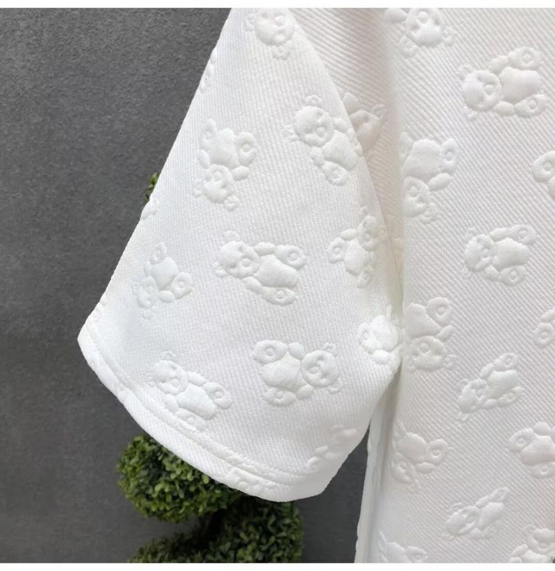 Pieni karhukirjailtu lyhythihainen nuorten komea pyöreäkauluksinen t-paita kesälle 2024, uusi miesten sarjakuvamainen puolihihainen_voghion.com