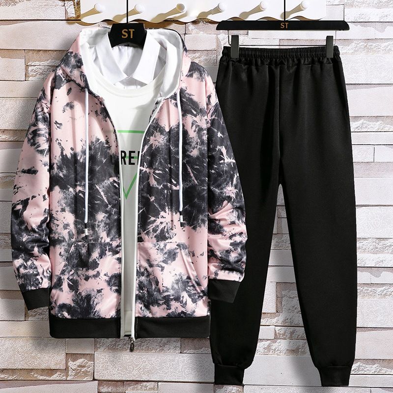 Îmbrăcăminte bărbătească leneșă cu mânecă lungă, literară și la modă, costum de temperament la modă, pulover popular, pantaloni_voghion.com