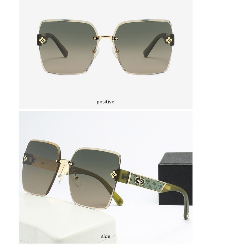 2024 New nylon polarized frameless trimming luxury women's ashionable sunglasses_voghion.com